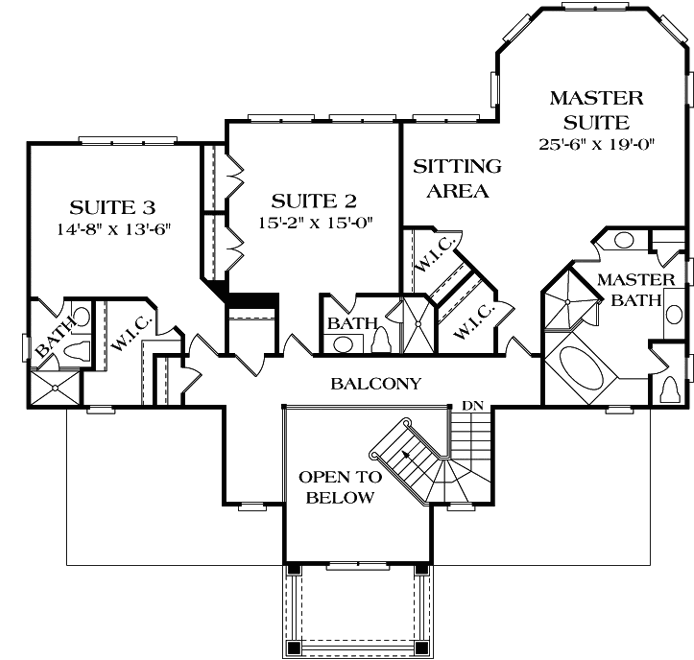 Upper/Second Floor Plan: 106-524