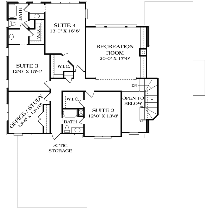 Upper/Second Floor Plan: 106-527