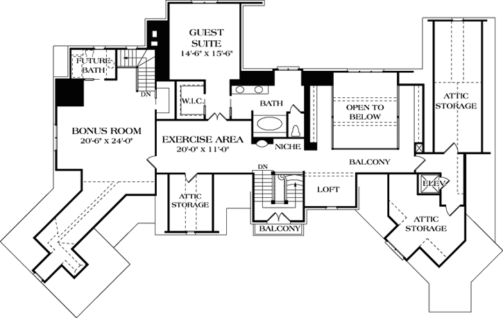 Upper/Second Floor Plan: 106-528