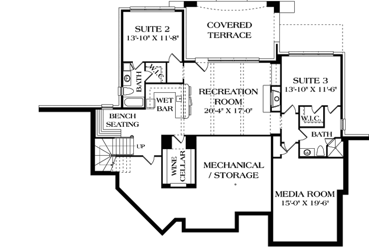 Lower Floor Plan: 106-530