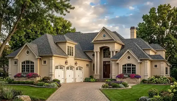 Traditional house plans 106-534 - front exterior, 4,280 sq ft, 4 bed, 3 bath house plans | Monster House Plans