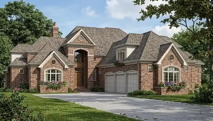 Traditional house plans 106-535 - front exterior, 4,280 sq ft, 4 bed, 4 bath house plans | Monster House Plans