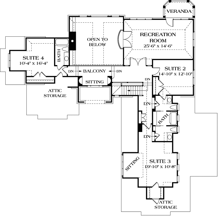 Upper/Second Floor Plan: 106-535