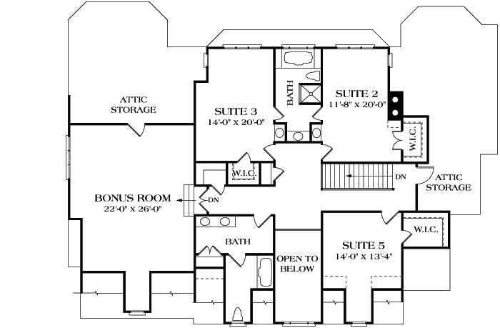 Upper/Second Floor Plan:106-536