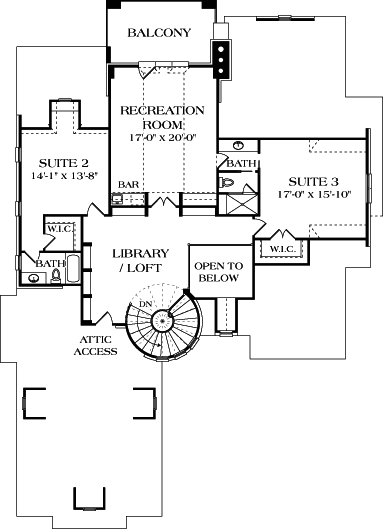 Upper/Second Floor Plan: 106-537