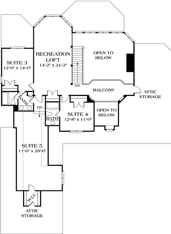Upper/Second Floor Plan: 106-539
