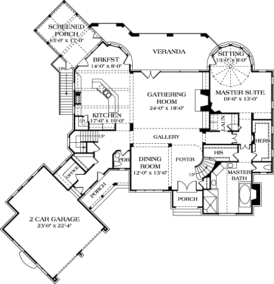 Main Floor Plan: 106-542