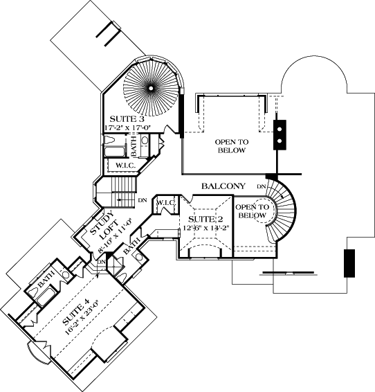 Upper/Second Floor Plan: 106-542