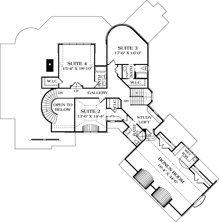Upper/Second Floor Plan: 106-543
