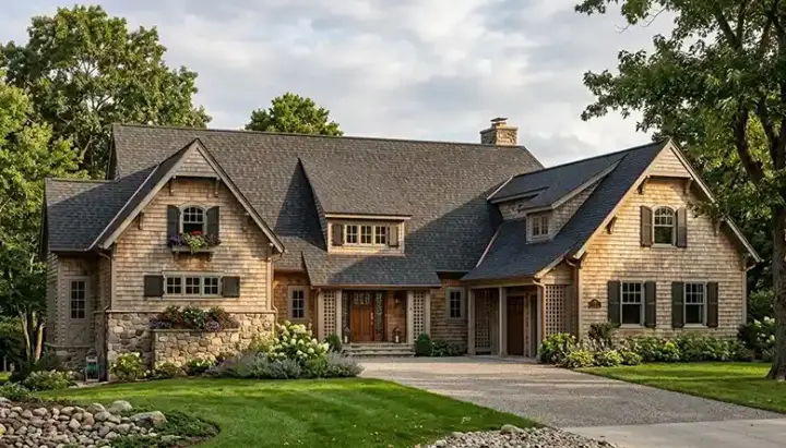 Craftsman house plans 106-544 - front exterior, 4,353 sq ft, 4 bed, 3 bath house plans | Monster House Plans
