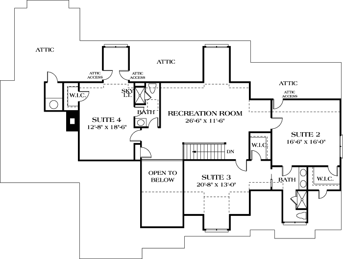 Upper/Second Floor Plan: 106-545