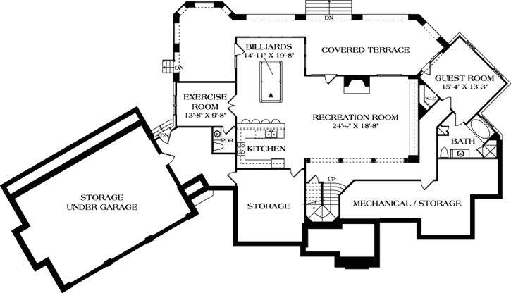 Lower Floor Plan: 106-546