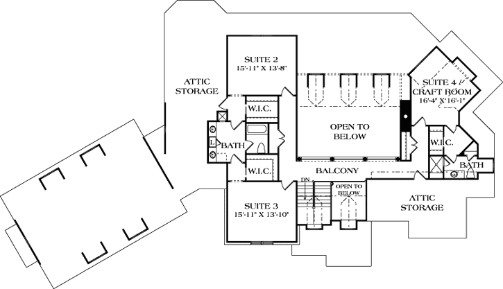 Upper/Second Floor Plan: 106-546