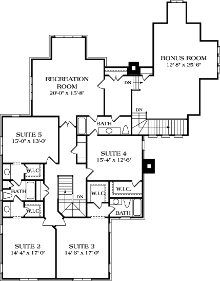 Upper/Second Floor Plan: 106-551