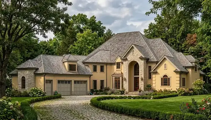 Traditional house plans 106-552 - front exterior, 4,715 sq ft, 5 bed, 4 bath house plans | Monster House Plans