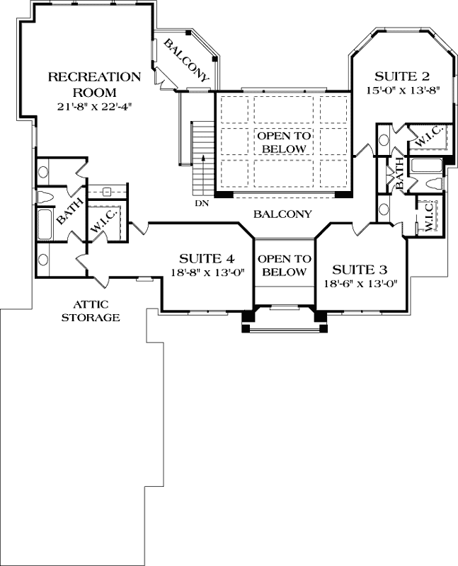 Upper/Second Floor Plan: 106-556