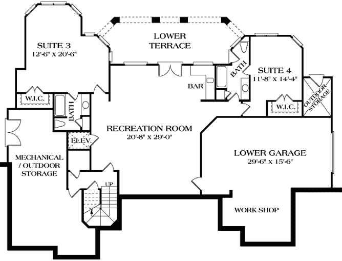 Lower Floor Plan: 106-558