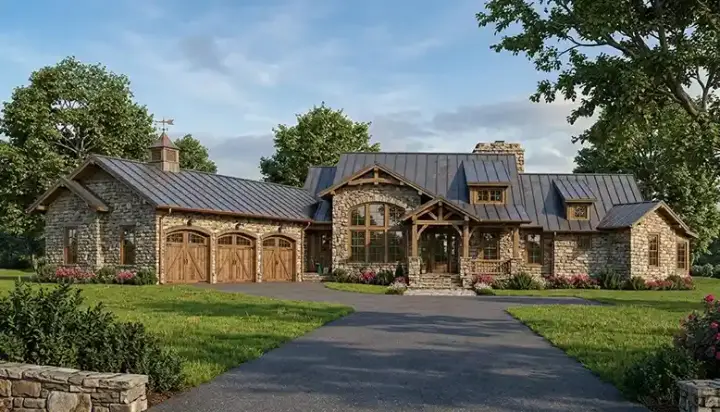 Craftsman house plans 106-561 - front exterior, 4,488 sq ft, 3 bed, 3 bath house plans | Monster House Plans