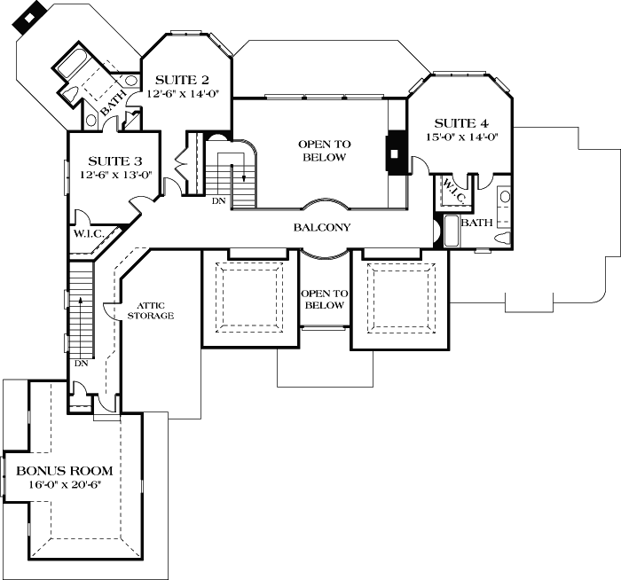 Upper/Second Floor Plan: 106-562