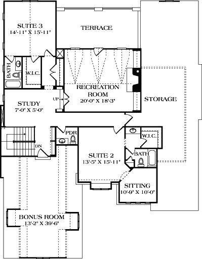 Upper/Second Floor Plan: 106-566