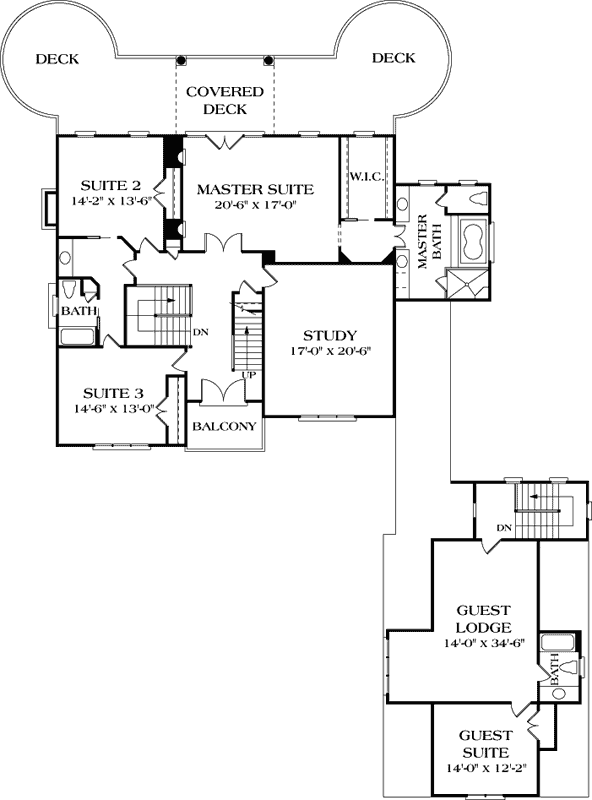 Upper/Second Floor Plan: 106-569