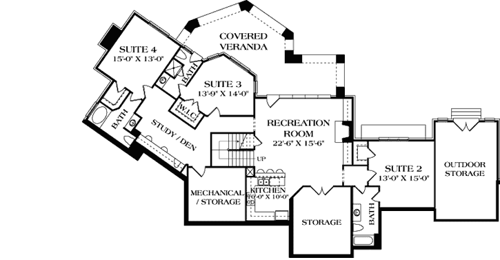 Lower Floor Plan: 106-571