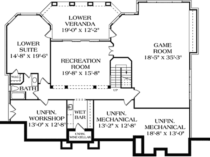 Lower Floor Plan: 106-572