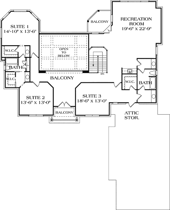 Upper/Second Floor Plan: 106-572