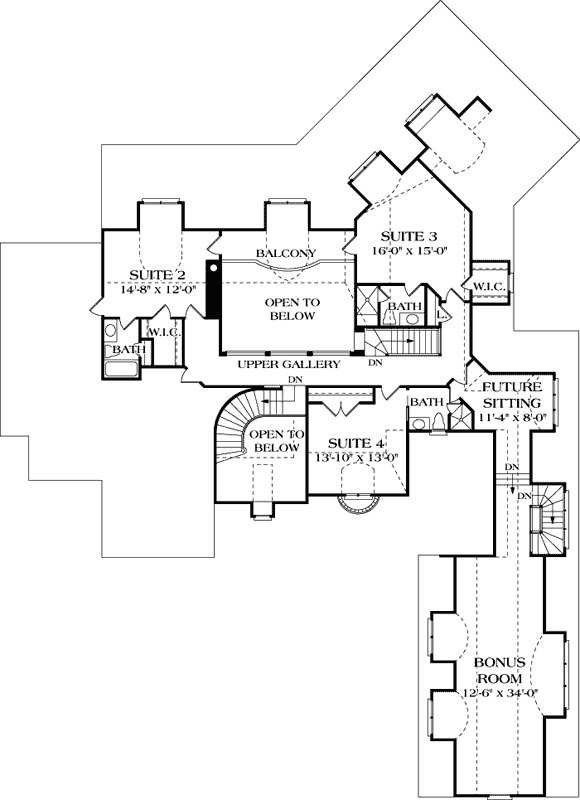 Upper/Second Floor Plan: 106-573