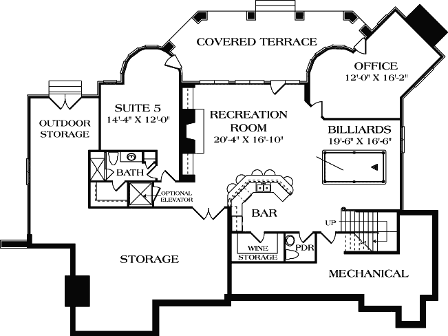 Lower Floor Plan: 106-574