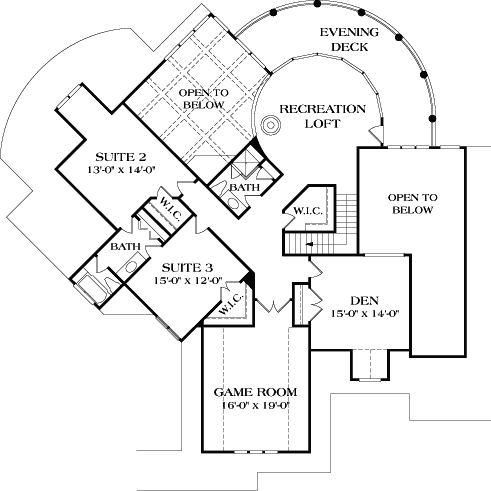 Upper/Second Floor Plan: 106-575