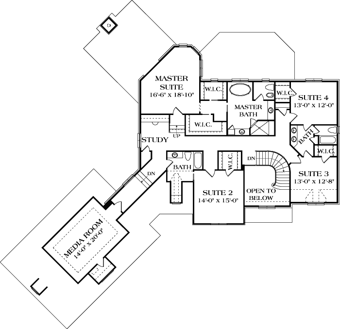 Upper/Second Floor Plan: 106-576