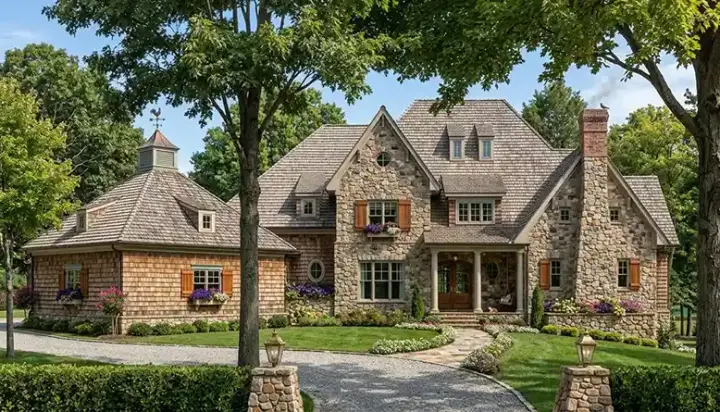Craftsman house plans 106-578 - front exterior, 7,027 sq ft, 5 bed, 5 bath house plans | Monster House Plans