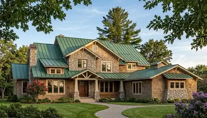 Craftsman house plans 106-581 - front exterior, 6,835 sq ft, 5 bed, 5 bath house plans | Monster House Plans