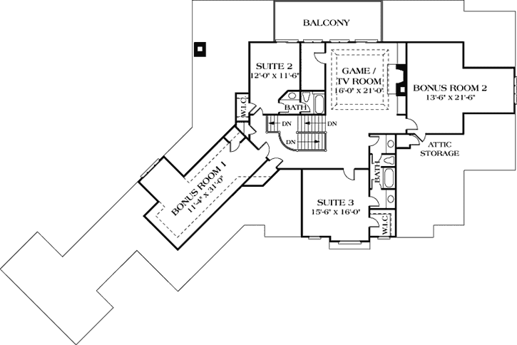 Upper/Second Floor Plan: 106-582
