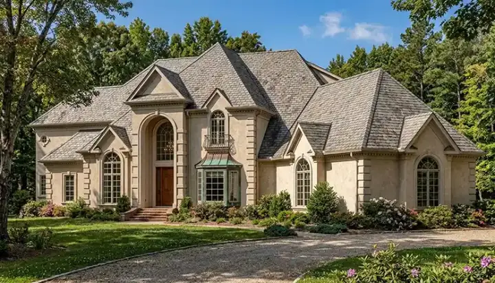Mediterranean house plans 106-584 - front exterior, 4,939 sq ft, 4 bed, 4 bath house plans | Monster House Plans