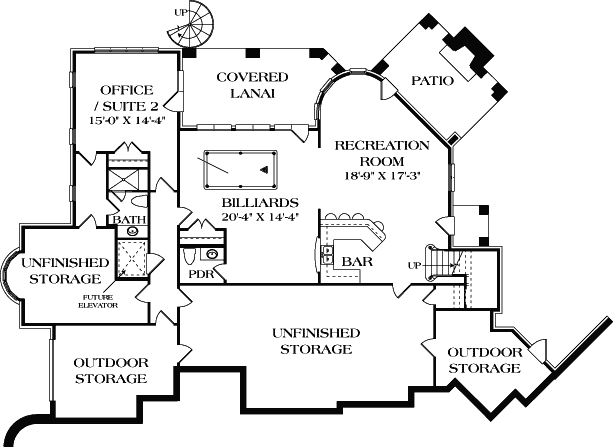 Lower Floor Plan: 106-585
