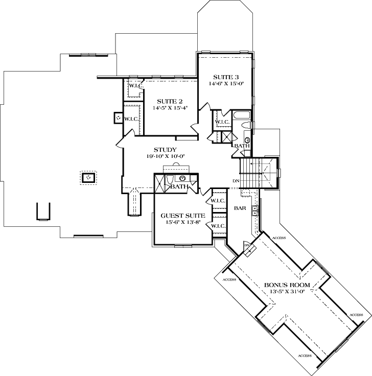 Upper/Second Floor Plan: 106-587