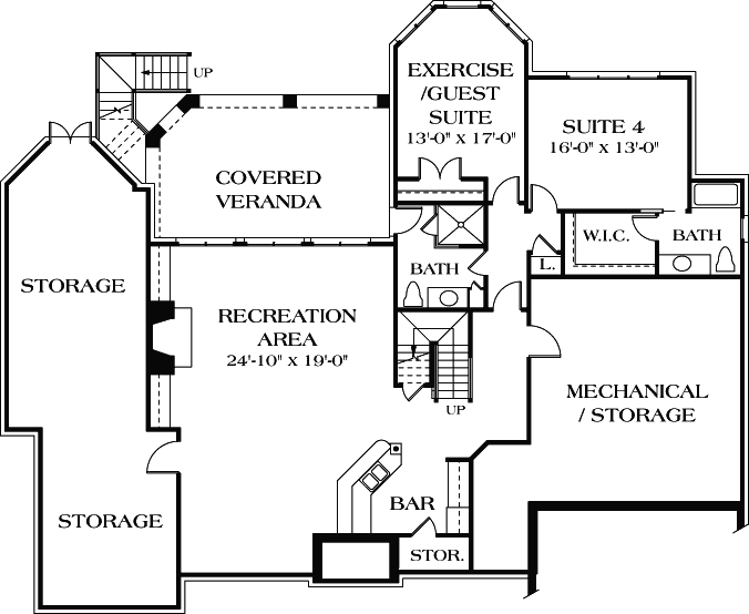 Lower Floor Plan: 106-588