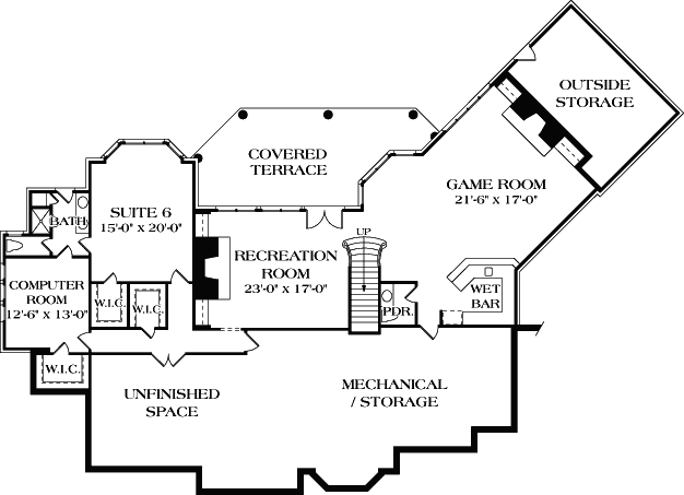 Lower Floor Plan: 106-590