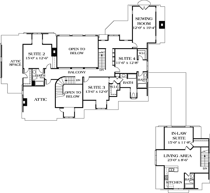 Upper/Second Floor Plan: 106-591