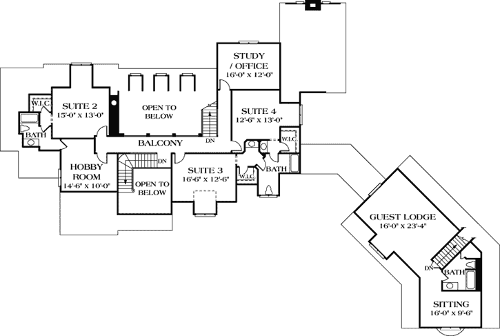 Upper/Second Floor Plan: 106-595