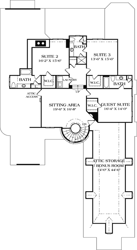 Upper/Second Floor Plan: 106-598