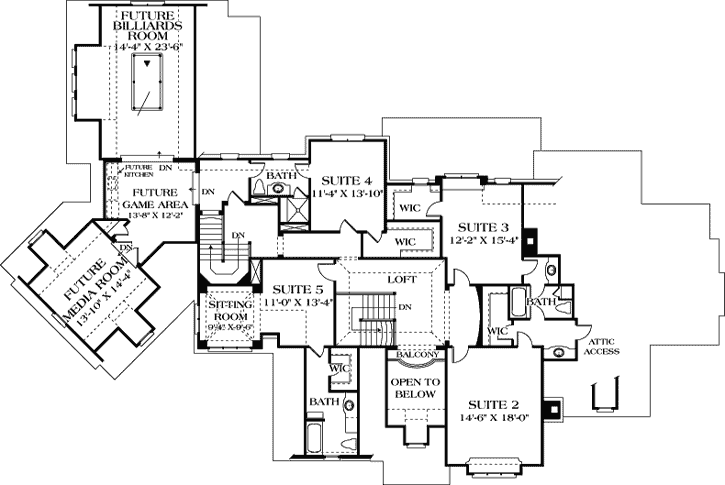 Upper/Second Floor Plan: 106-600