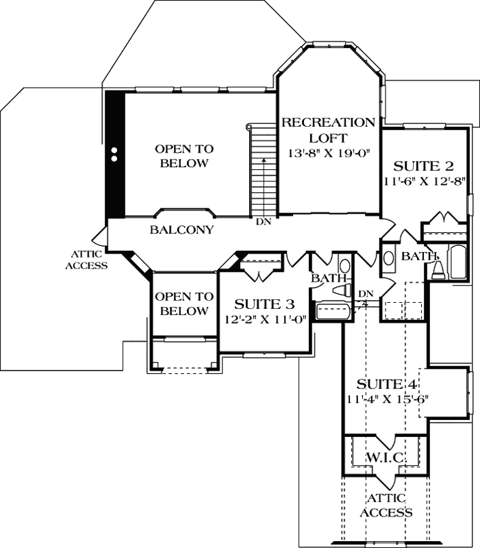 Upper/Second Floor Plan: 106-602