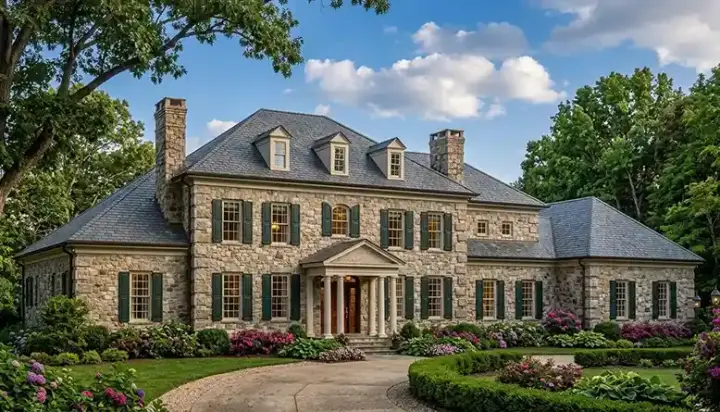 Southern Colonial house plans 106-603 - front exterior, 5,262 sq ft, 5 bed, 5 bath house plans | Monster House Plans