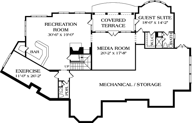 Lower Floor Plan: 106-605