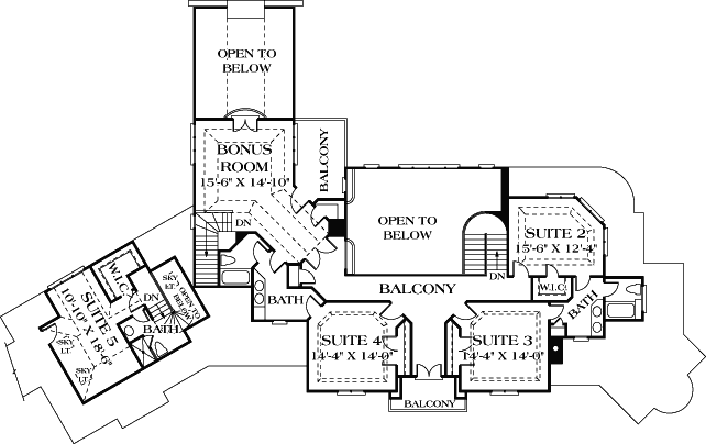 Upper/Second Floor Plan: 106-607
