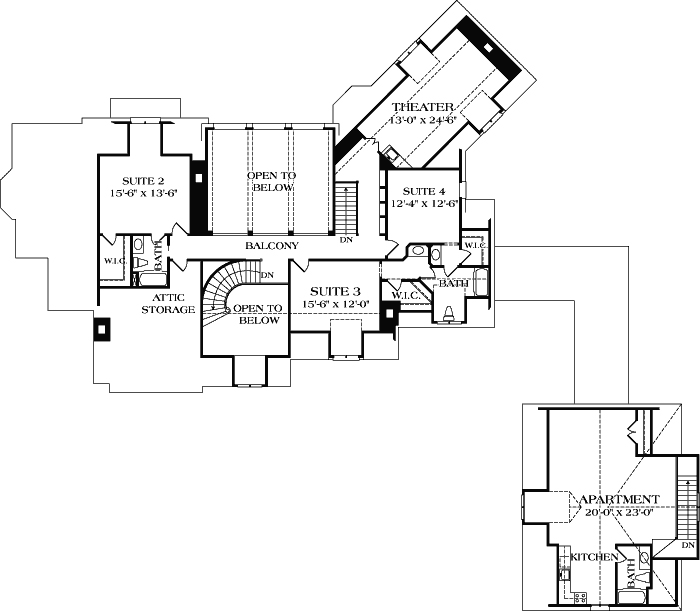 Upper/Second Floor Plan:106-608