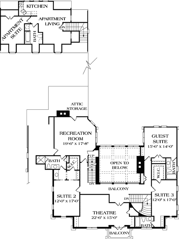 Upper/Second Floor Plan:106-612